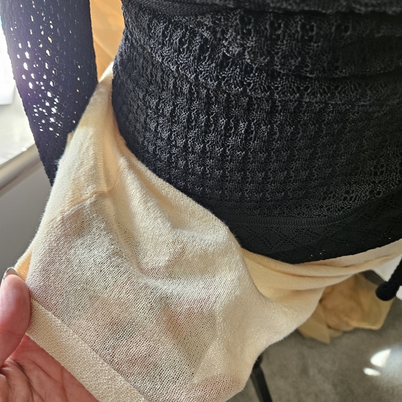 NWOT Venus Crochet Knit Lightly Nude Lined Bodycon Dress - Picture 12 of 14